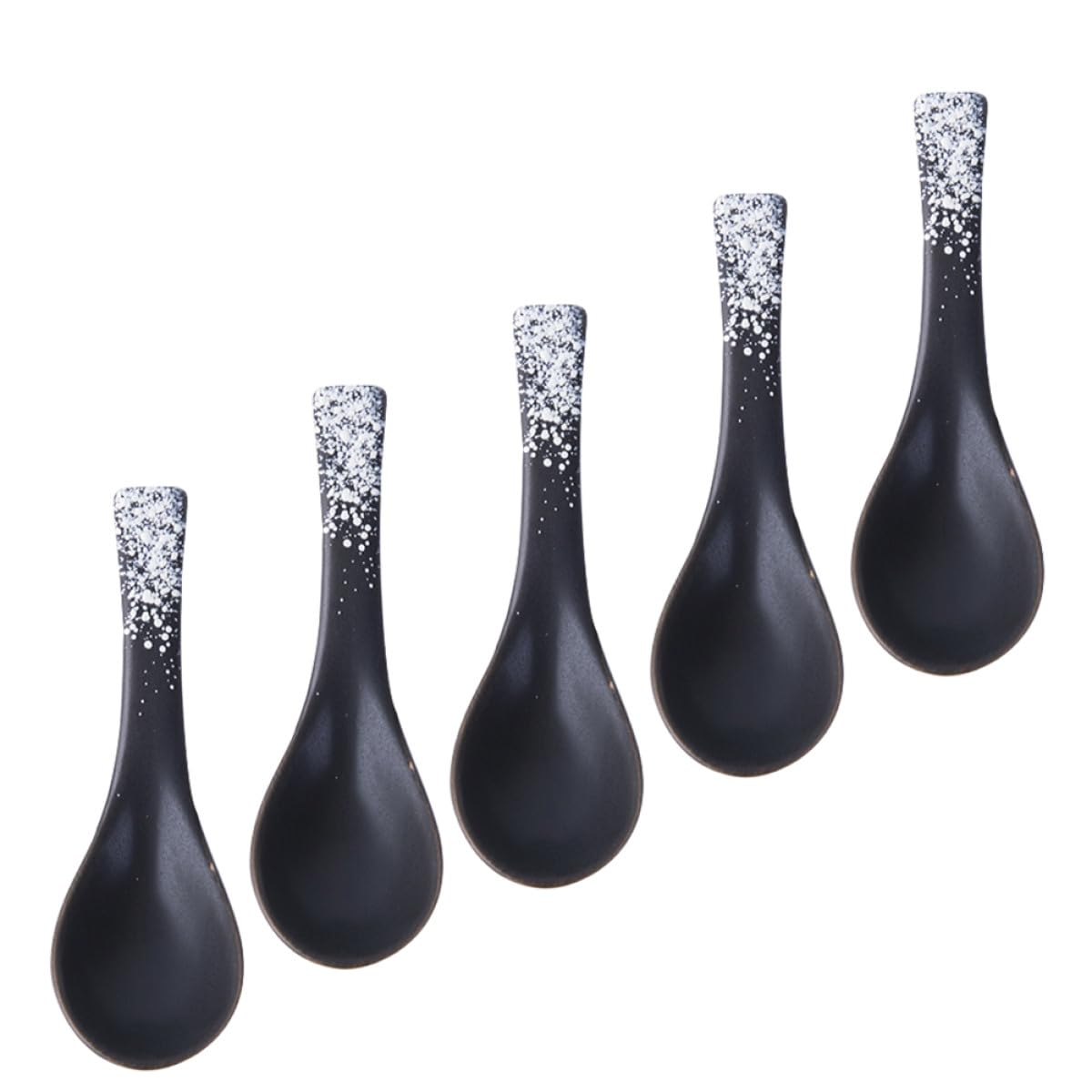 Cuillères à soupe en céramique lot de 5 cuillères à riz ménagères à long manche