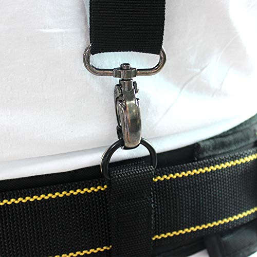 Tool Belt Suspenders Tool Harness For Heavy Duty Work ，Movable Shoulder Pads, Quick Clip Suit For Clc, Husky,Dewalt Tool Belt (Black)… #TOP7