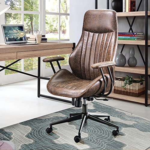 Xizzi Ergonomic Chair, Modern Computer Desk Chair,Executive Swivel Task Chair With Armrests Support (Dark Brown) #TOP6