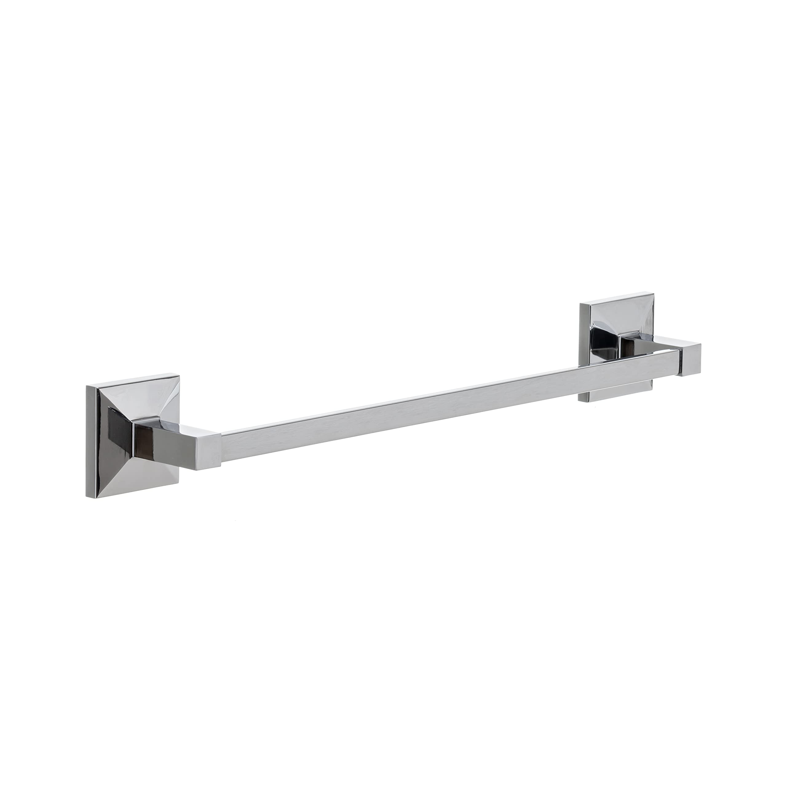 TATAY Bathroom Towel Rail No Drill or With Screws Medium | Includes Glue&Fix Adhesive Kit (Holds up to 5kg) and Screws | Stainless Steel | Modern Design | 6 x 6.5 x 45 cm - Iconik Model - Metallic
