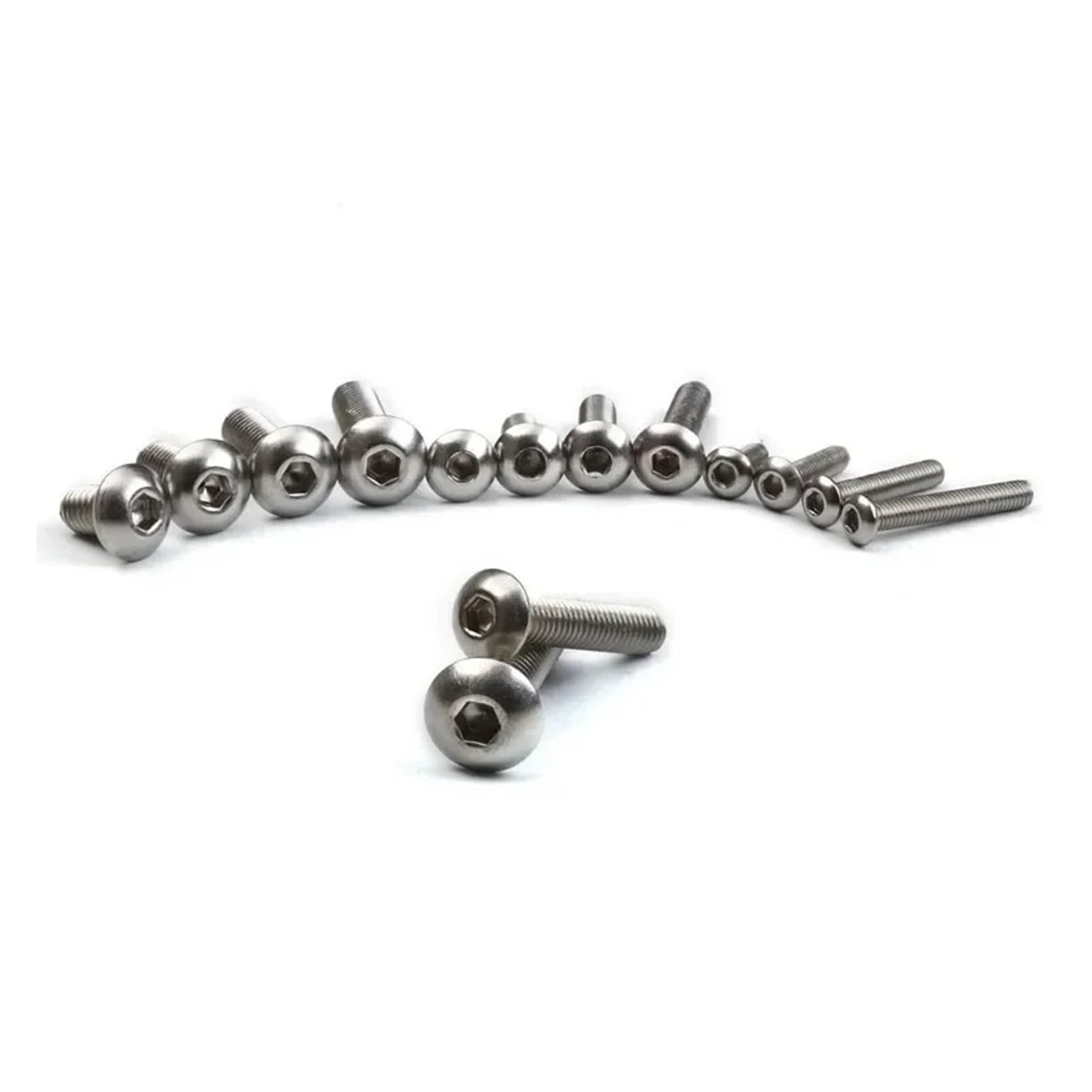 Juego de pernos y tuercas de 515 Uds M3 M4 M5 tornillos de cabeza de botón hexagonal de acero inoxidable Kit surtido de tornillos
