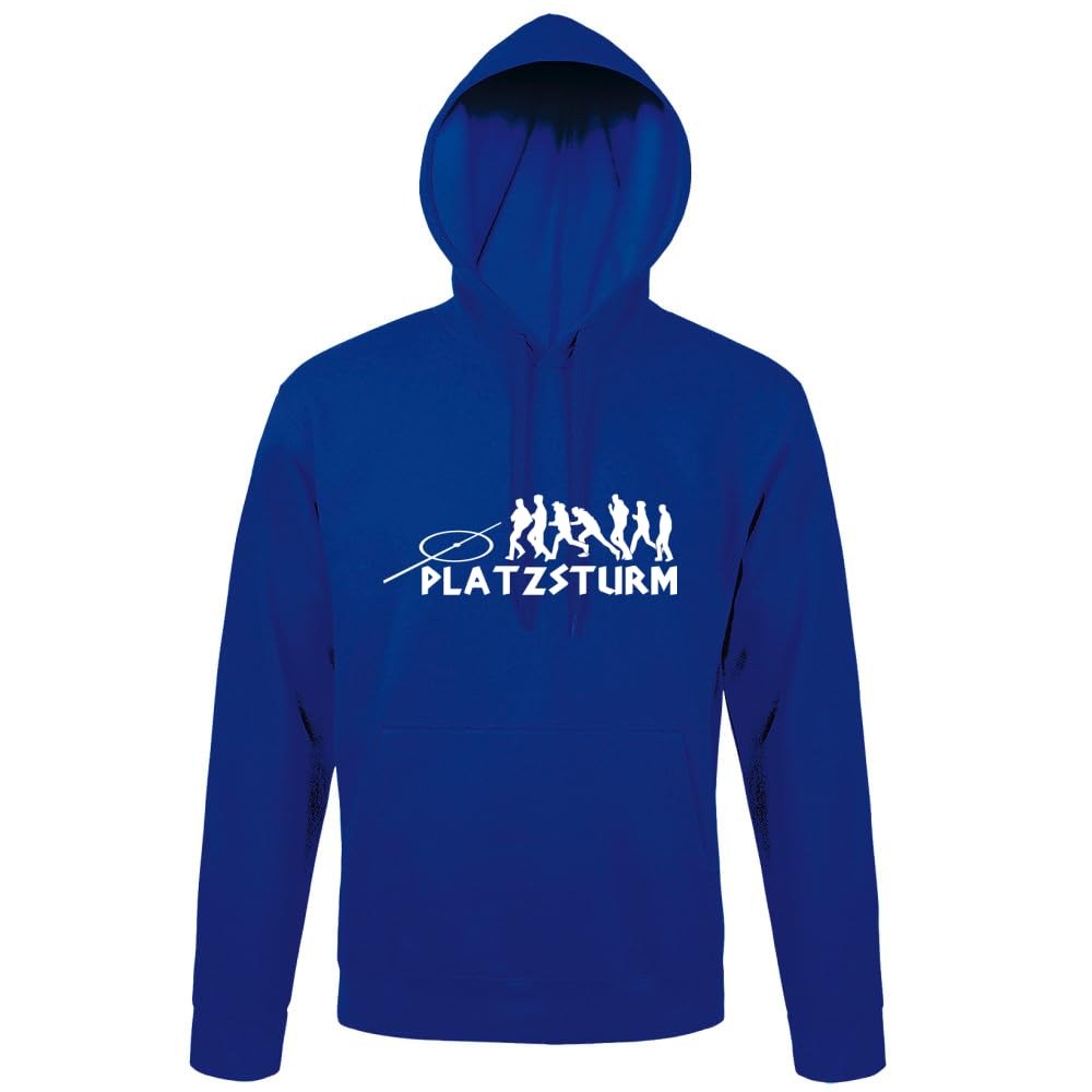 Storm piłka nożna męska bluza z kapturem, niebieski Royal, 4XL