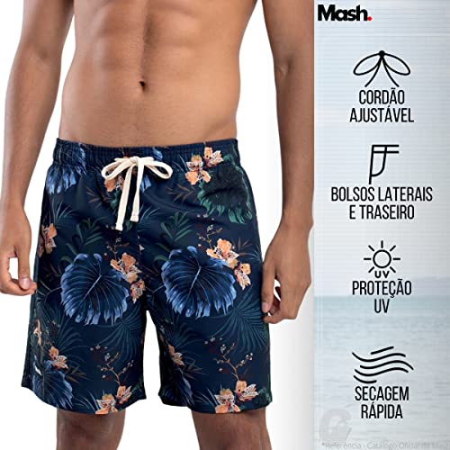 SHORTS CASUAL ESTAMPADO AZUL MARINHO G | 611.27AZ08G