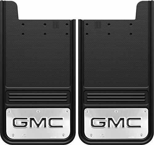 Truck Hardware Gatorback Mud Flaps with GMC Logo (Black Logo Mud Flaps - Rear)