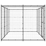 Vopese Hundehütte Spiel Paradies Pulverbeschichteter Stahl PE Schwarz Silber 330x220x180cm Model3082293