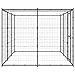 Vopese Hundehütte Spiel Paradies Pulverbeschichteter Stahl PE Schwarz Silber 330x220x180cm Model3082293
