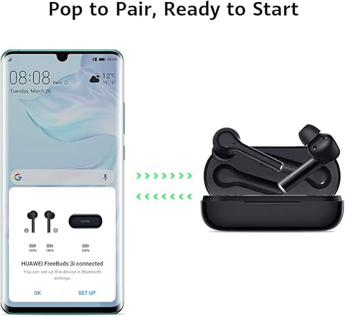 Miniatura 5 de HUAWEI FreeBuds 3i - Auriculares inalámbricos con cancelación activa de ruido definitiva (auriculares con sistema de 3 micrófonos, conexión