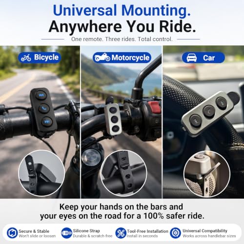 Mando multimedia para volante compatible con iPhone y Android para controlar música y Siri 3