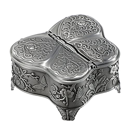Hipiwe HPWSN00693 Vintage Metal Jewelry Box Butterfly Shape Trinket Box Decorative Metal Box Small Jewelry Storage Box thumb #8