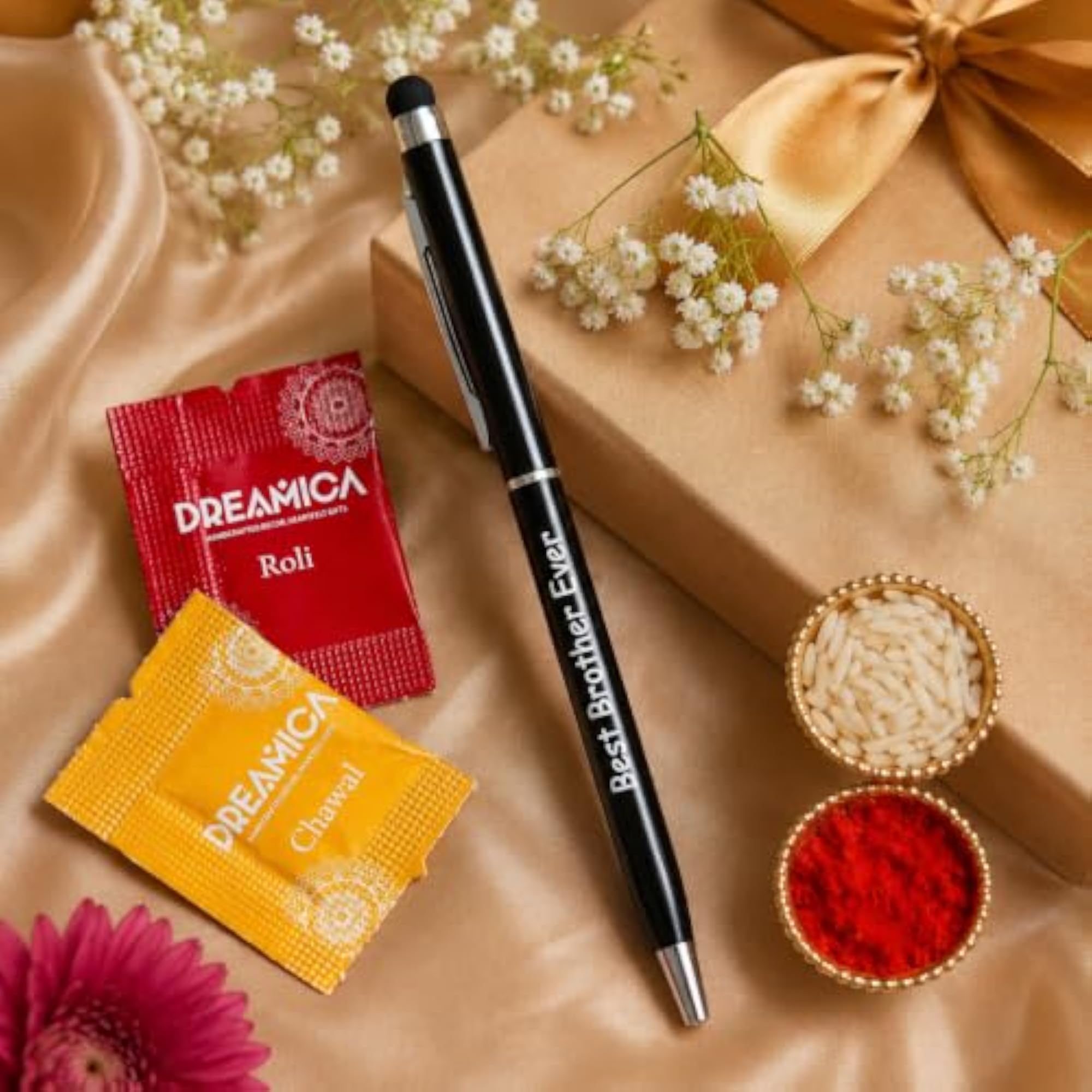 Rakhi Gift for Brother, Traditional Rakhi with Gift