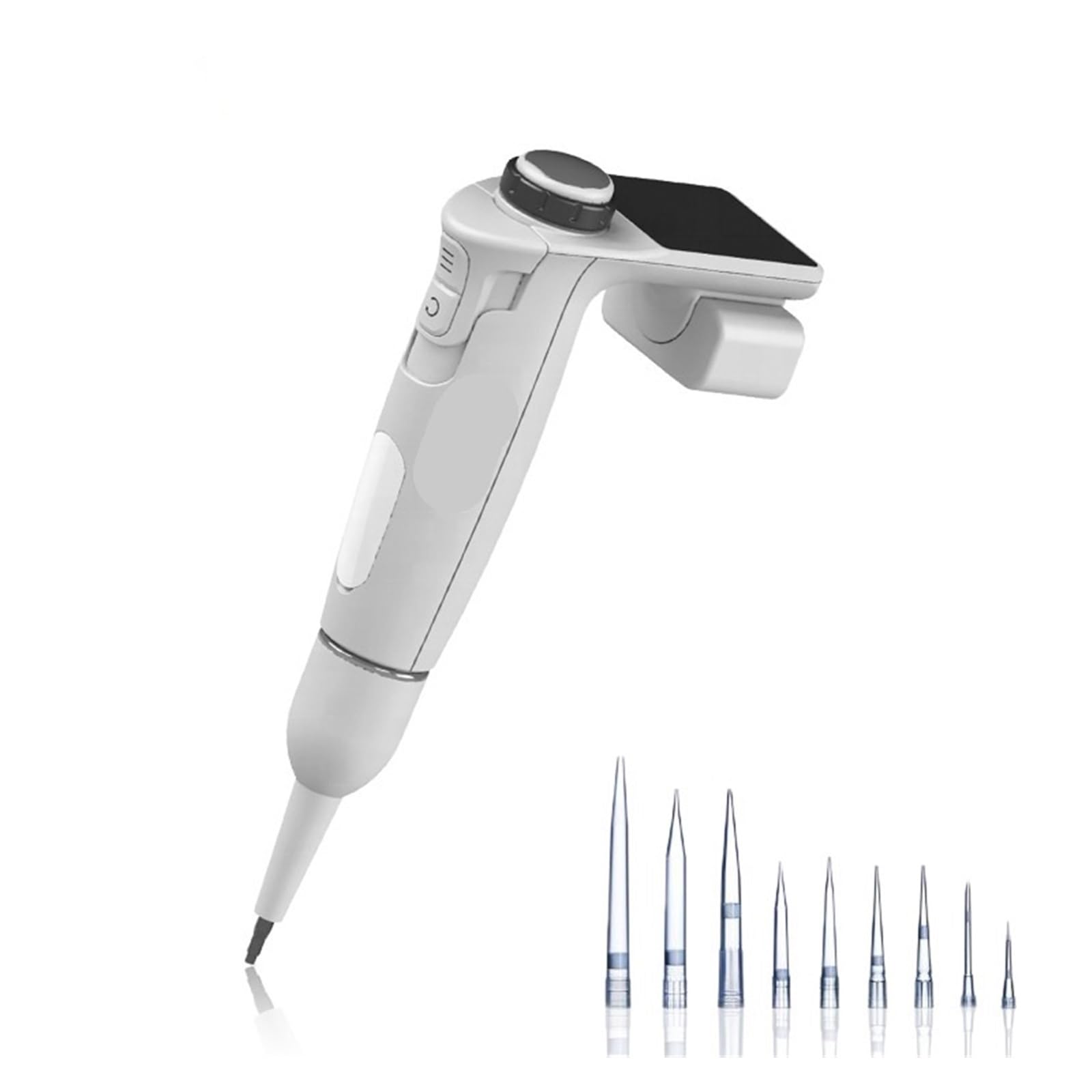 Micropipeta variable ajustable Pipeta electrónica monocanal de laboratorio, micropipeta, 1-10 ml