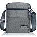 Rivacci Sacoche Homme Bandoulière Petit Sac Bandoulière pour Homme - Sport et Voyage - Petit Format, Porté à l'Epaule, Vintage, pour Smartphone, Iphone, Cadeau Hommes (Gris)