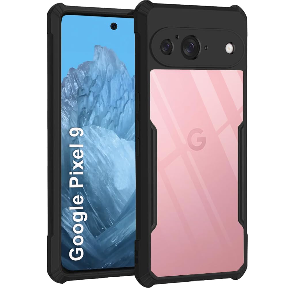 TheGiftKart Shockproof Crystal Clear Back Cover Case for Google Pixel 9 | 360 Degree Protection | Protective Design | Transparent Back Cover Case for Google Pixel 9 (PC & TPU, Black Bumper) (B0DCSNK3G5) Amazon Price History, Amazon Price Tracker