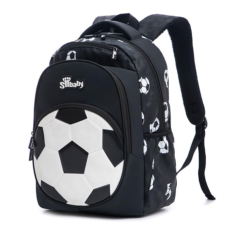Morbuy Mochila Escolar de Fútbol para Niños, Mochila Infantil Juveniles, Mochila Escolares con Bolsillos Laterales, Mochilas Ligera de Viaje Casual para 15.6inch Portátiles