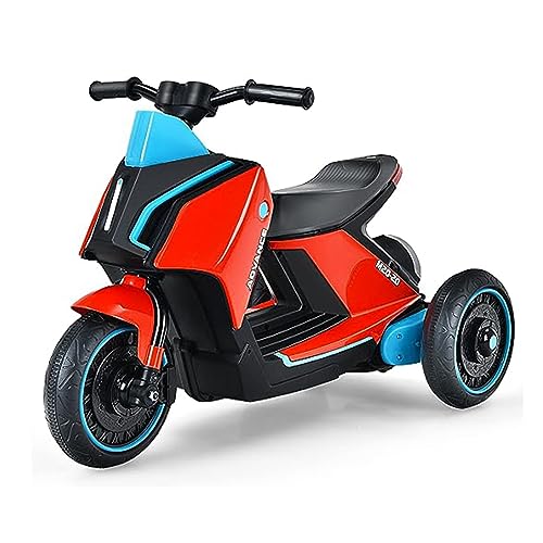 GOPLUS Triciclo Eléctrico para Niños de 6 V, Simulado con Luz, Pedal, Música y Bocina, Vehículo...