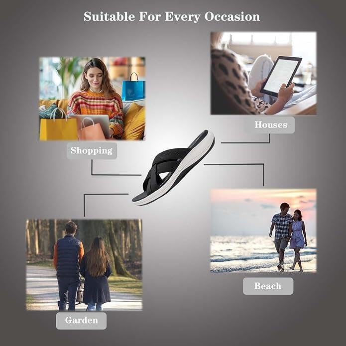 Comfortable Arch Support Sandals Summer Walking Width Slipper Womens Recovery Orthopedic Sandals Casual Breathable Comfy Sandals Slippers with Plantar Fasciitis4