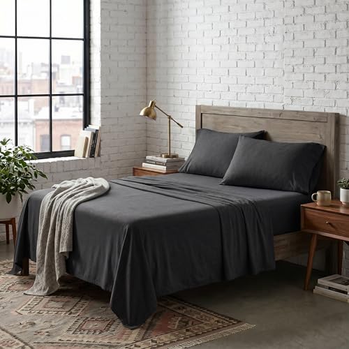 Drap housse jersey de coton extensible sans repassage pour lit double anti-plis 4 pièces - 8
