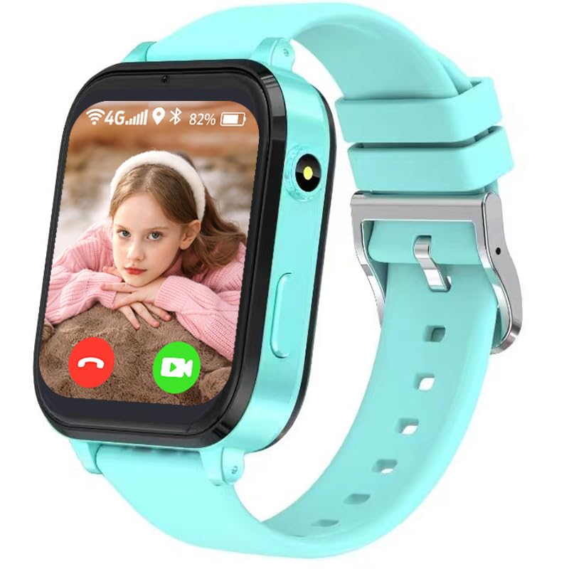 clleylise Reloj Inteligente Infantil con 4G GPS en Tiempo Real, Llamadas SOS, Juegos Educativos y Diseño Unisex para Niños y Niñas – Smartwatch Seguro con Localización y Diversión (Blanco)
