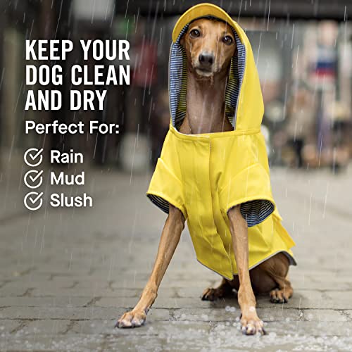 Canada Pooch Torrential Tracker Dog Rain Jacket - Easy On, Adjustable Full Body Coverage, Waterproof, Functional Pockets, Reflective Trim Rain Coat For Dogs, Great For Dogs #TOP1
