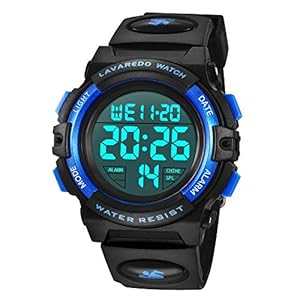 Kids Watches, Boys Digital Outdoors Sport Watch Multifunction Waterproof Digital Watch with LED Light Alarm and Calendar…