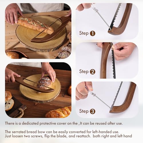 RAPSAKEMOH Bread Knife for Homemade Bread,Bread slicer for Homemade Bread - image 6