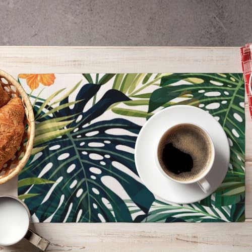 Sets de table en lin tropical anti-chaleur et lavables - 8