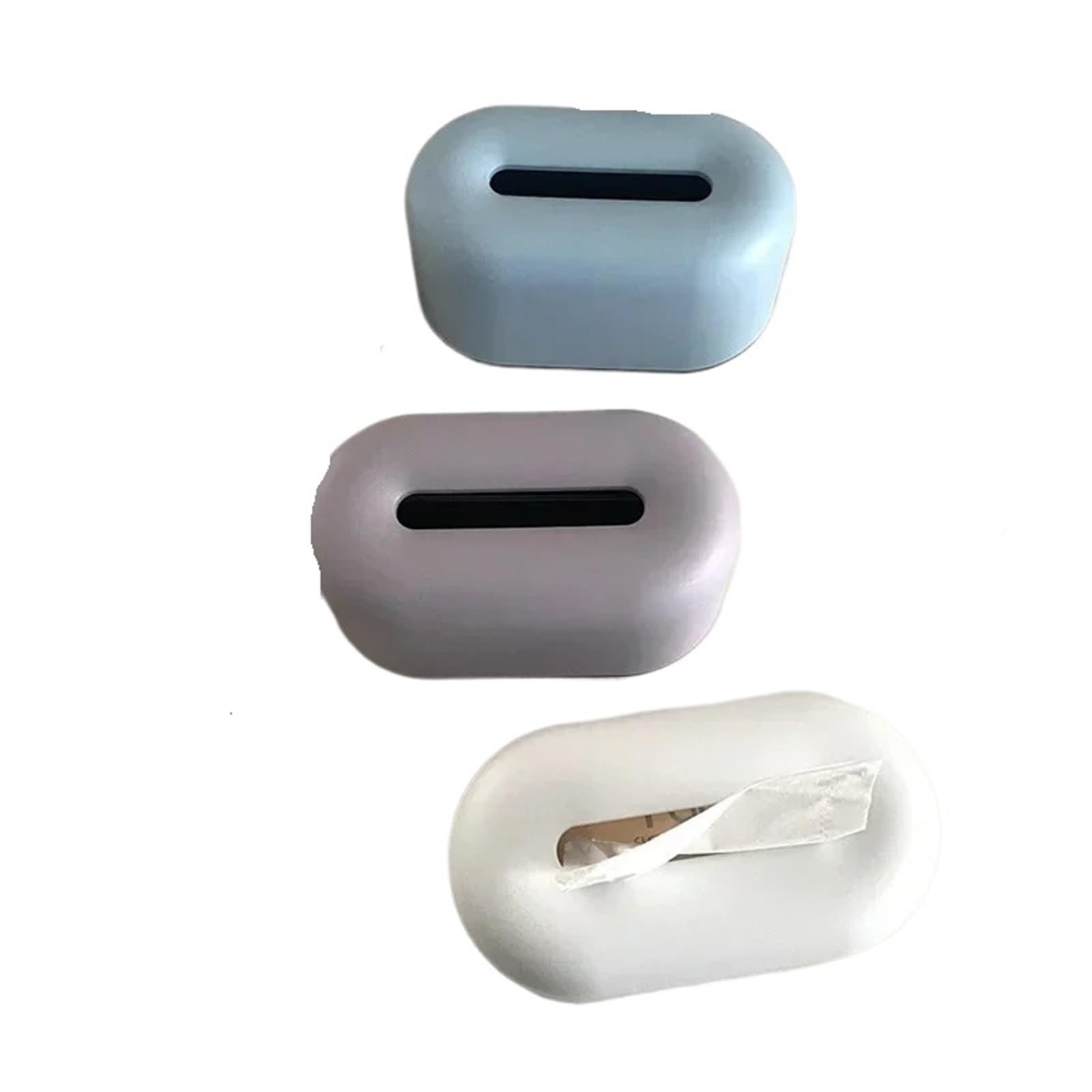 Taschentuchbox aus Kunststoff, Tisch-Organizer, Aufbewahrungsbox for Küche, Schlafzimmer, Wohnzimmer, Schublade, Büro, herausnehmbare für Wohnzimmer(Gray)