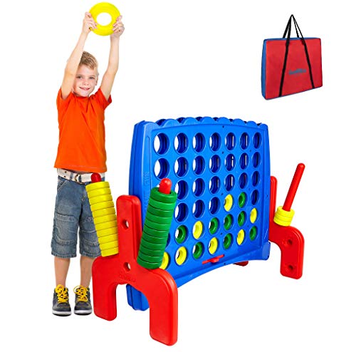 70% Off Everything Giant 4 to Score in a Row with Storage Carry Bag Included - Almost 3'-Ft High - Large for Indoor and Outdoor: Any Weather Connect Game for Family Fun - Quick to Assemble