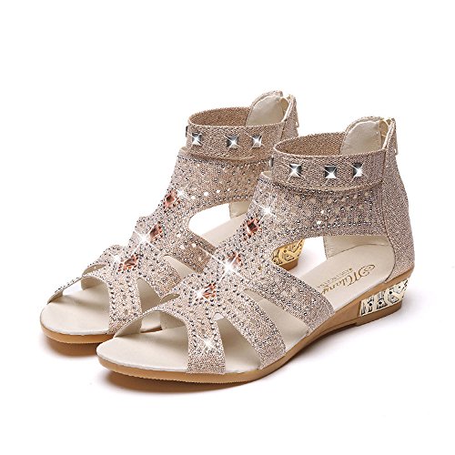 Sandalias de Vestir Mujer,LANSKIRT Zapatos Mujer Verano Sandalias y Chanclas para niñas Zapatos de Planos Roma Sandalias de cuña Moda Pescado Boca Hueca Calzado
