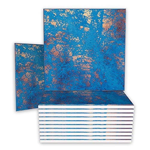 BUBOS 12 Pack Art Acoustic Panels Soundproof Wall Panels,Sound Absorbing Panels Acoustical Wall Panels,Acoustic Treatment for Recording Studio,Office,Home Studio (Art, Blue gold marble)