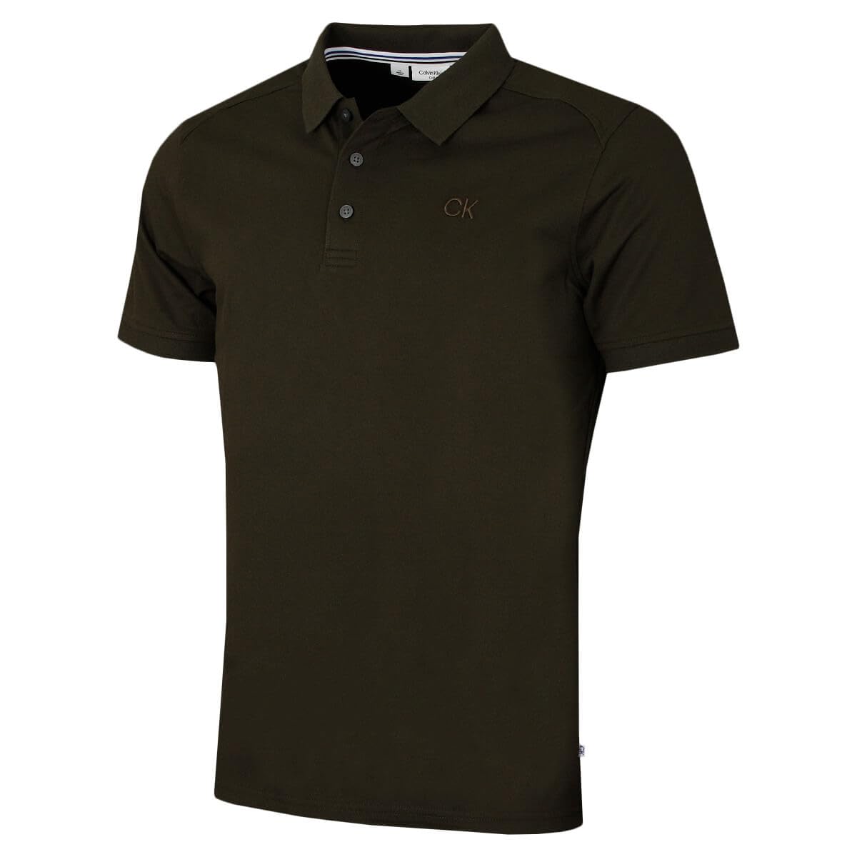 Calvin Klein Mens Campus Coastal Wicking Polo Shirt - Hunter Green - XXXL