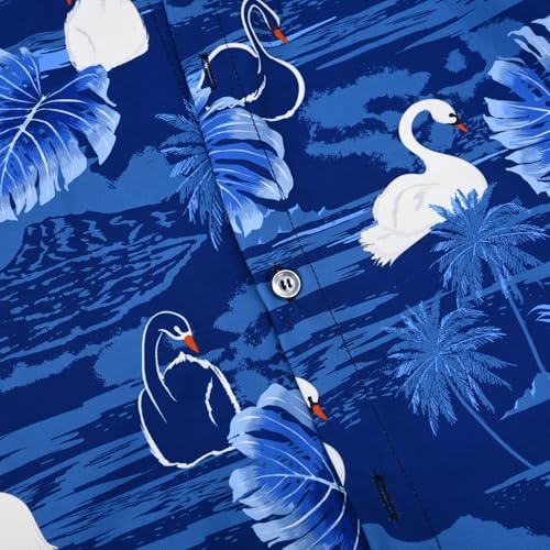 Image of Hawaiian Shirt for Men Tropical Shirts Summer Beach Button Down Short Sleeve Luau Aloha Floral Cruise Vacation Outfit 2026