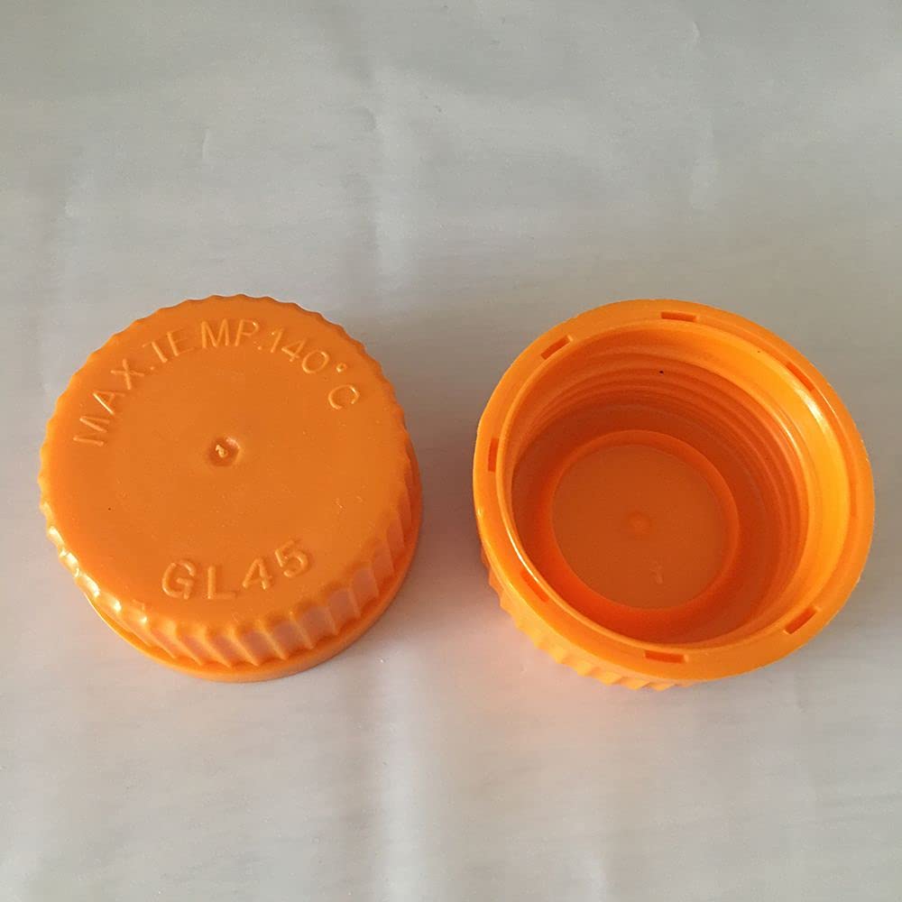 KimLab 5000ml Borosilicate Glass Amber Graduated Reagent Bottle Autoclavable with Screw Cap GL 45