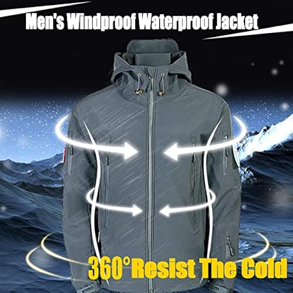 2023 New Men's Windproof Waterproof Jacket,Waterproof Outdoor Windproof Windbreaker Coat with Pockets,Men's Lightweight Hooded Jacket