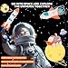 Spaceship toy Set for Kids, Space Astronaut Play with Lights & Sound and Spray Effect, Interactive Toys, Rocketship Solar System Playset with Rocket Shuttle, Space Station, Space Rover (Orange)