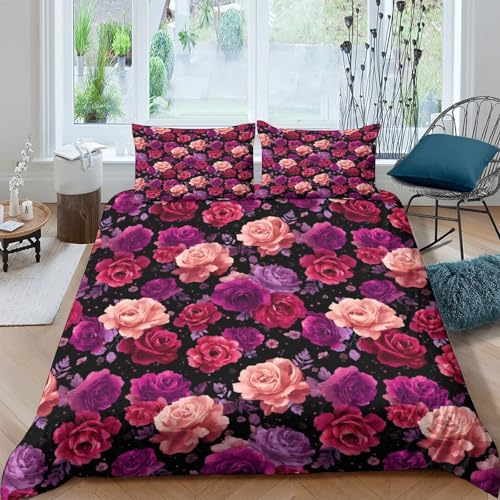 Parure de lit mariage romantique microfibre hypoallergique - 4