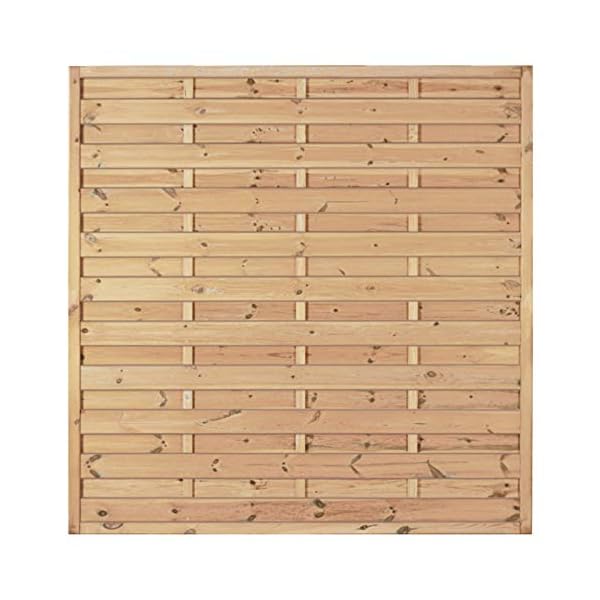 Gartenzaun Maxi-Massiv-Serie I Lamellenzaun, Sichtschutzzaun aus Kiefer-Fichte-Holz, Farbe grün, druckimprägniert I…