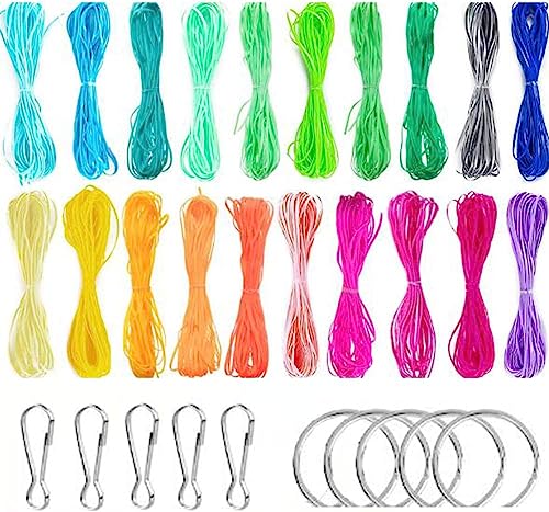Plastic Lacing Cord Acrsikr String Gimp Plastic Lacing Cord for Bracelets Scoubidou Craft Kits