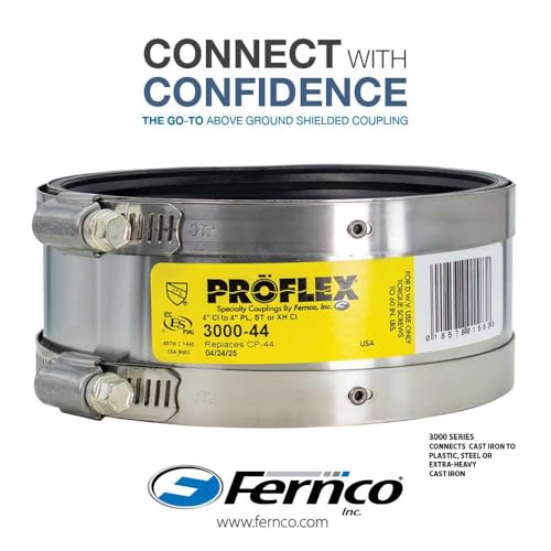 Image of Fernco Shielded Coupling,For Pipe Size 4 inch x 3 inch 3000-43 - 1 Each