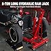 BIG RED AQD8TR Hydraulic Long Ram Jack 8 Ton Heavy Duty Engine Hoist Cylinder with Clevis Base & Single Piston Pump - Professional Hydraulic Ram Cylinder for Garage Repair, Auto Shop, Farm Equipment