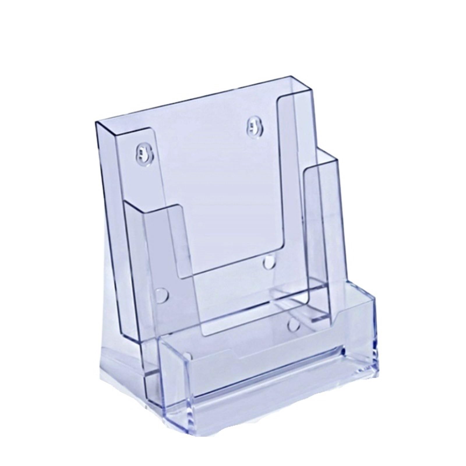 Broschürenhalter, transparent, Grußkarten-Display, Organizer, Zeitschriftenständer, Broschüren-Display for hängende Tischornamente Für Tischplatte(Transparent B)