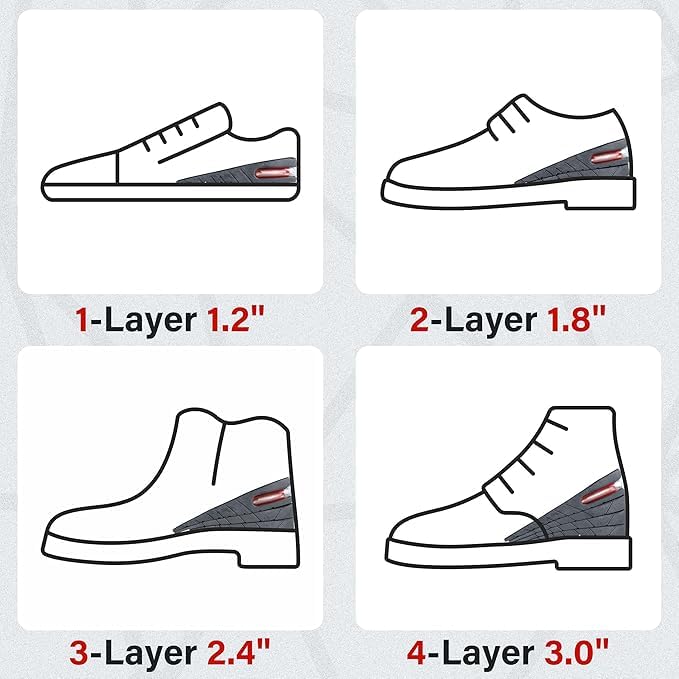 Plantillas para zapatos con aumento de altura 6 cm miniatura 7