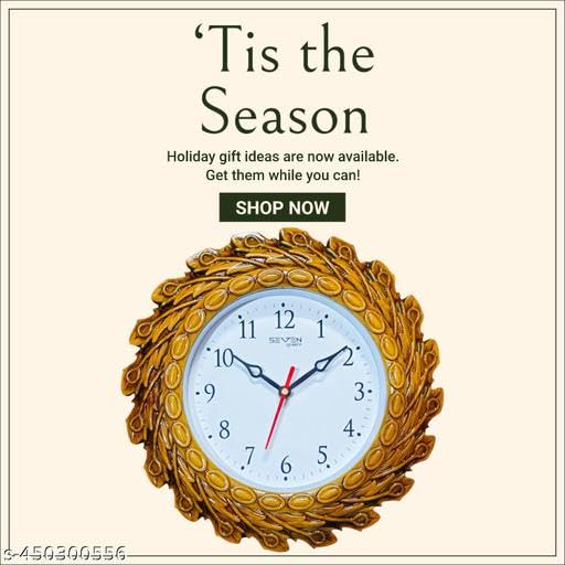 Image of Classic Wall Clock 10 Inch, Cola Color, Decorative Round Clock