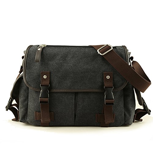 Sac de voyage compact et sac d'école bandoulière en toile pour homme