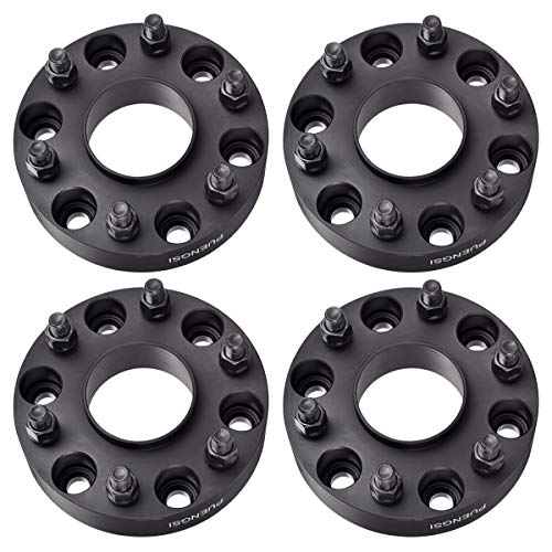 PUENGSI 1.5 inch Wheel spacers 6 Lug Chevy Silverado 6x5.5 Wheel Adapters 6x139 mm 4PCS Black Hubcentric 14x1.5 Studs 78.1 Hub Bore-Fits for Chevy Tahoe Avalanche GMC Sierra 1500 Escalade