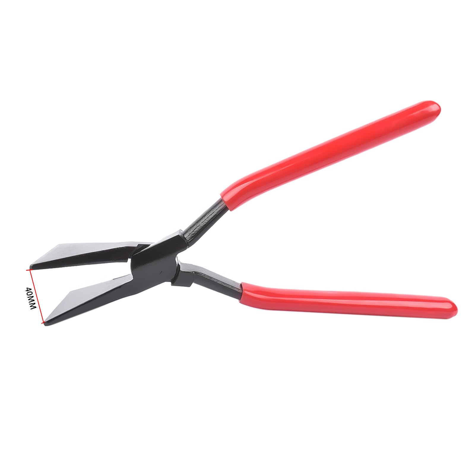 Bisenya Pince à plier Jeu de pinces à plier la tôle 3 pièces Pince à border droites 0°, 45° et 90°, acier au carbone noir bruni, rouge
