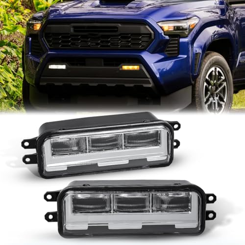 AFOGGEST LED Fog Light For Toyota Toyota Tacoma 2024 2025 Front Bumper Dual-Colors Fog Lamp Assembly with Turn Signal