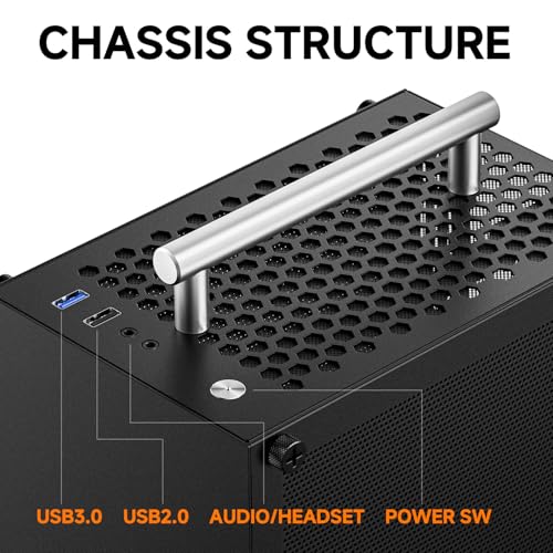 Caja PC compacta compatible con GPU de 206mm y disipador de 70mm 2