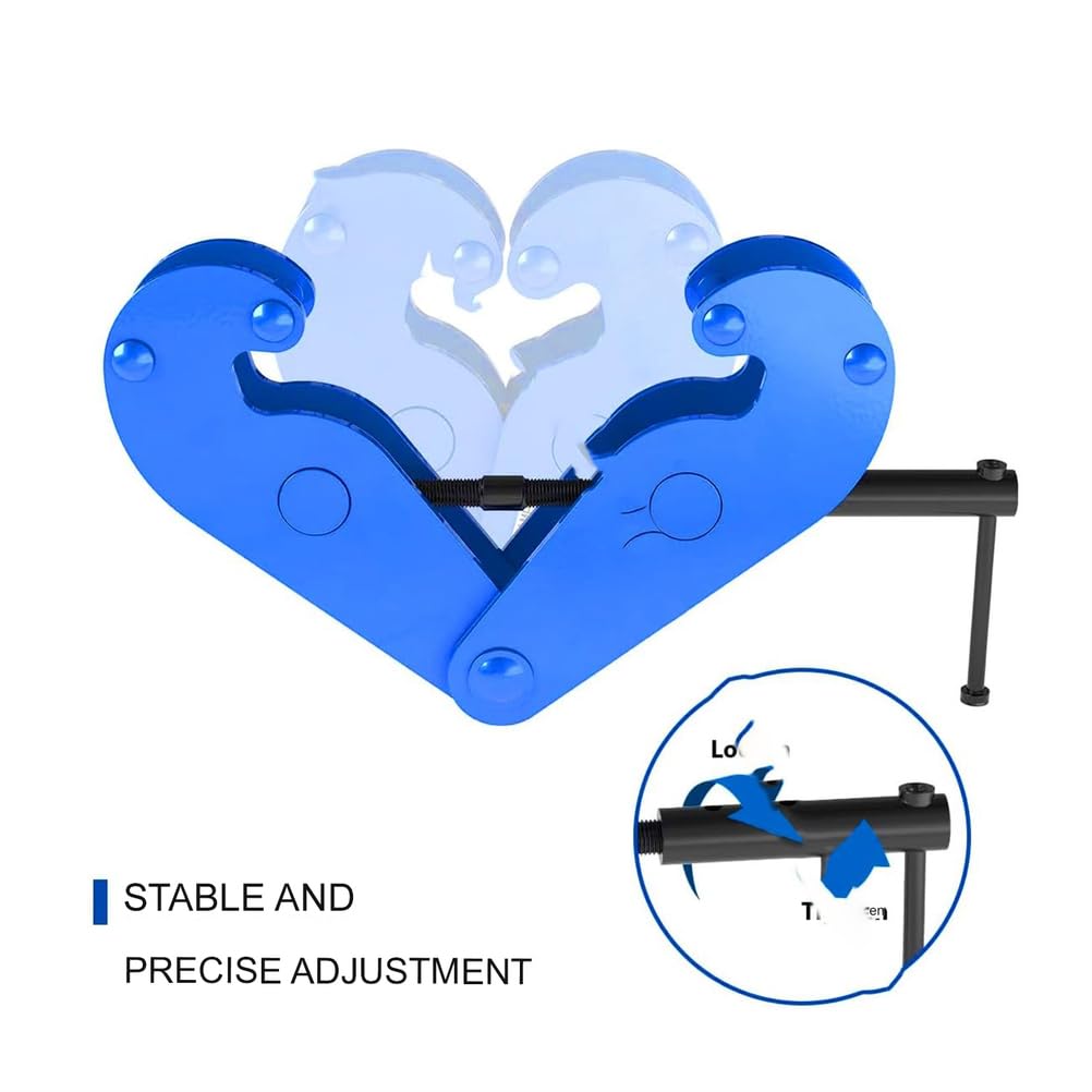 Pionowe zaciski do belek podnoszących, konstrukcja stalowa, regulowany otwór 8,9 cm do 32 cm, odpowiednie do zastosowań fabrycznych, pojemność 2 ton