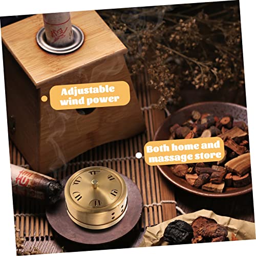 Caja de Moxibustión Portátil VALICLUD de Cobre, Quemador de Moxa sin Humo para Alivio de Rigidez Muscular y Terapia de Moxibustión miniatura 5